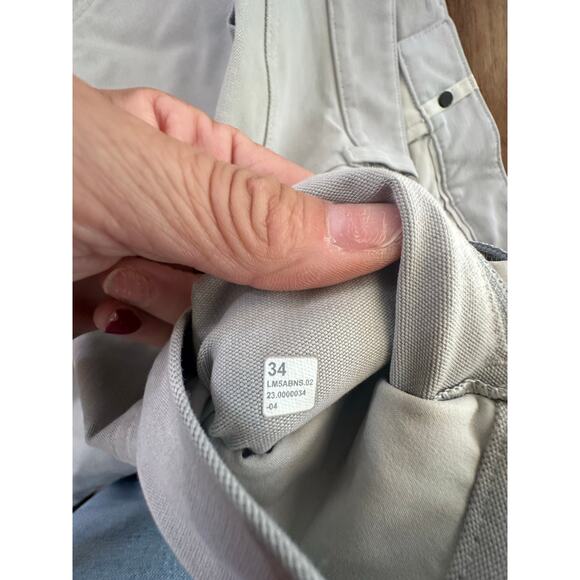 Lululemon Men's Seal Gray ABC Classic-Fit 5 Pocket Utilitech Pants Size 34 - Picture 8 of 11